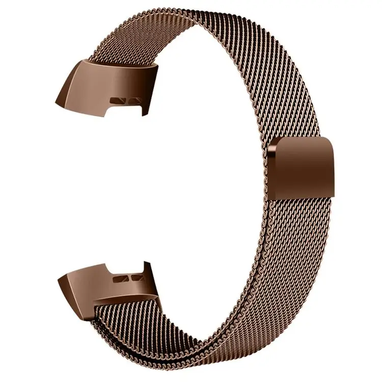 coffee OULUCCI металлический ремешок из нержавеющей стали для браслета Fitbit charge 2 Миланская петля Магнитный Fitbit charge 3 ремешок умный Браслет для женщин и мужчин - Цвет: coffee