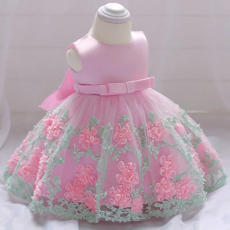 

Flower Toddler Baby Girl Infant Princess Dress Baby Girl Wedding Dress Lace Tutu Kids Party Vestidos baby for 1 Years birthday