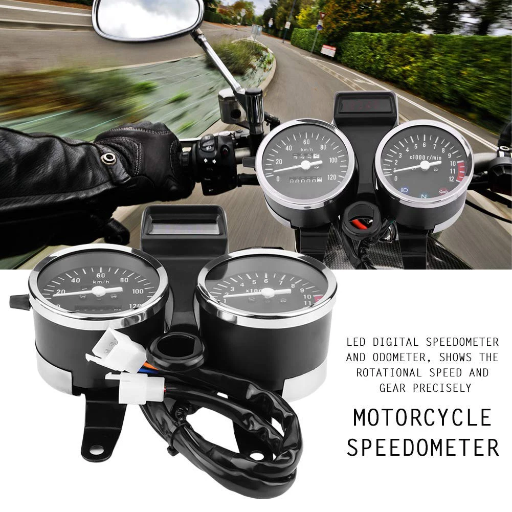 Мотоцикл спидометр механический одометр тахометр в сборе для Suzuki GN125 датчик Тахометр измеритель уровня масла современный