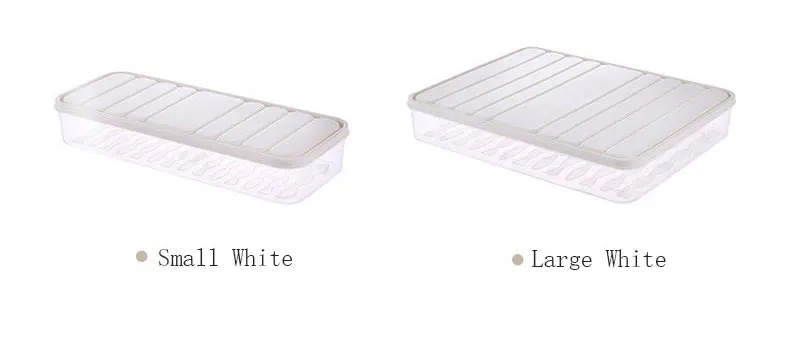 White -S-L-Set Герметичный контейнер для хранения еды, пластиковый ящик для хранения еды, контейнер для кухонных принадлежностей, отделочный ящик для хранения - Цвет: White -S-L-Set