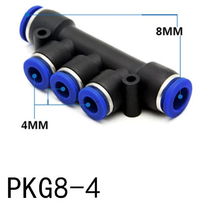 PKG8-4 PKG 1 шт. пневматические фитинги быстрое соединение газовой трубы пластиковый СОЕДИНИТЕЛЬ 4 мм 6 мм 8 мм 10 мм 12 мм уменьшенный диаметр пневматического шарнира - Цвет: PKG8-4