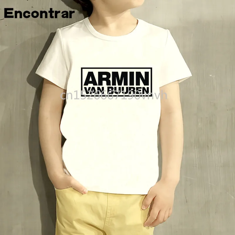 Детская футболка с логотипом Armin Van Buuren для маленьких мальчиков и девочек Детские