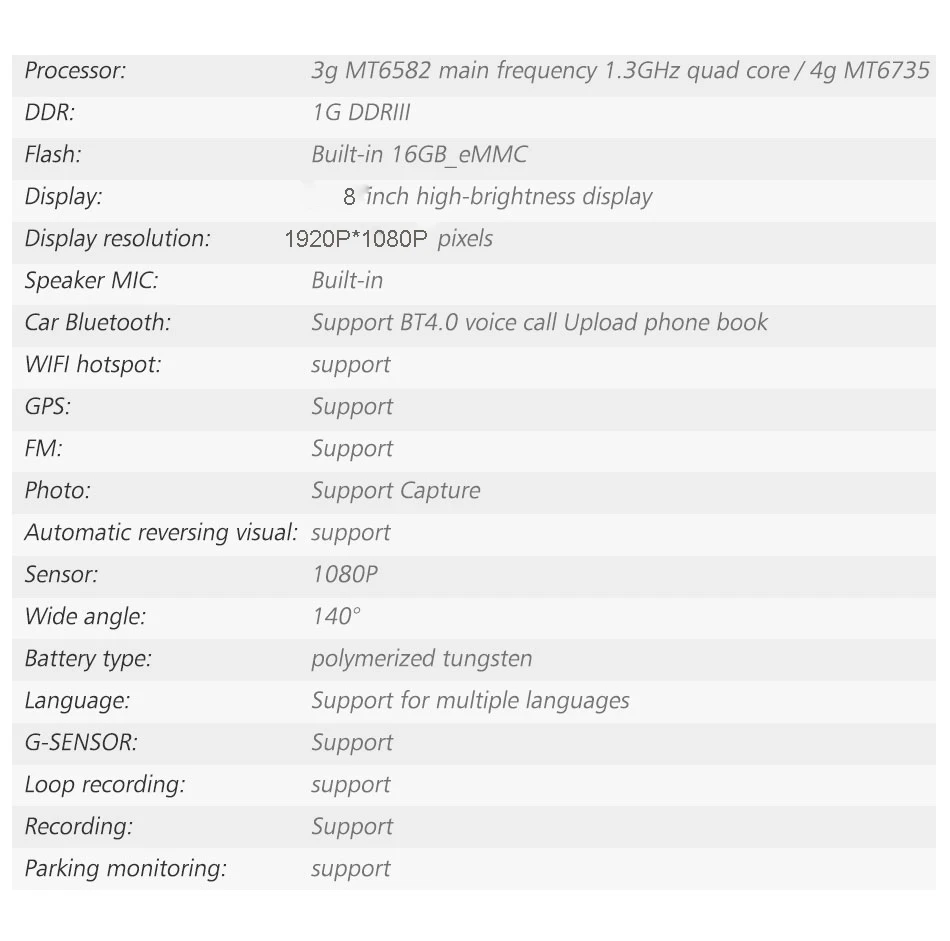 ANSTAR 8 дюймов видеорегистратор 4G ADAS Анти радар Автомобильный видеорегистратор Автомобильная камера gps навигация видео регистратор зеркало видеорегистратор Русская версия