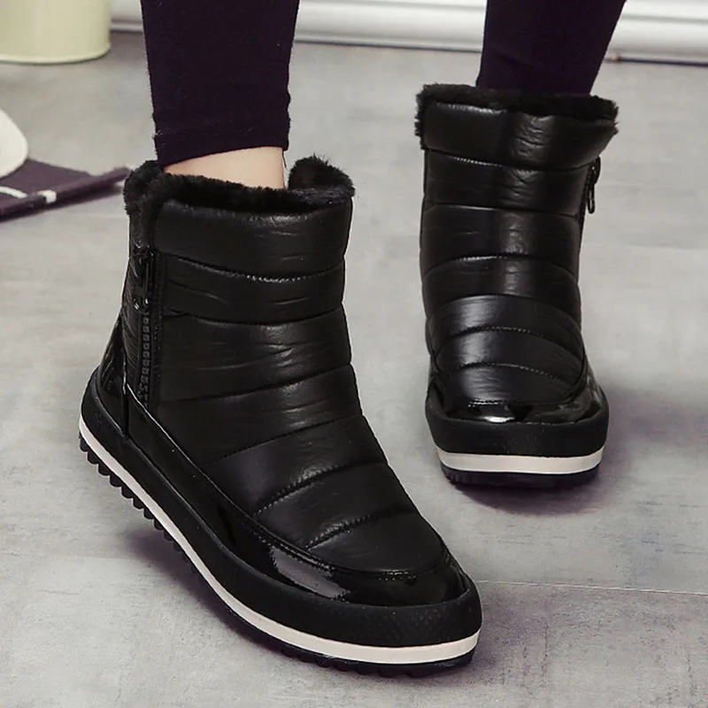 Женские ботинки 2018 зимняя обувь женские зимние с большой стелькой