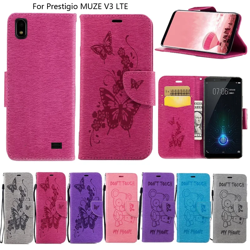 Чехол кошелек для Prestigio MUZE V3 LTE чехол из искусственной кожи магнитные отделения