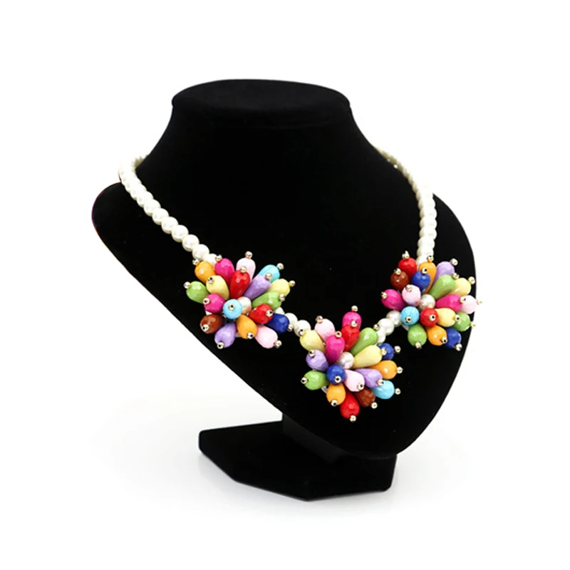 Бархатный черный манекен для женщин и девочек 1 шт. большой размер ожерелье