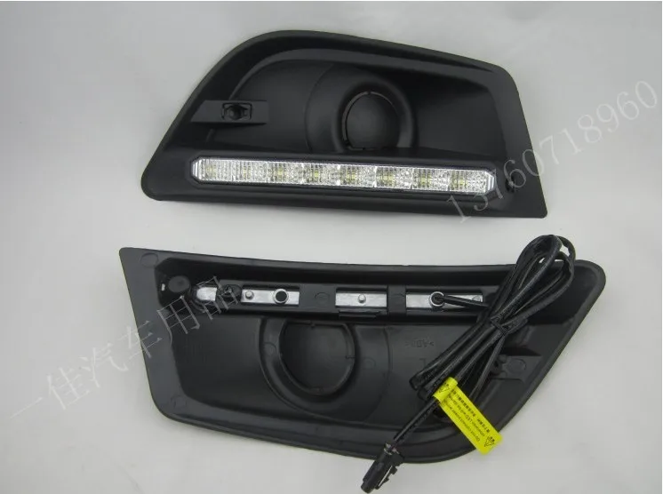 12 V 6000 k светодиодный DRL Дневной Бег свет для MG MG3 2010-2013 противотуманная фара рамка противотуманная фара