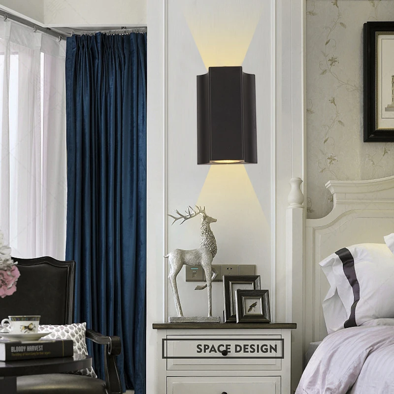 10 Вт светодиодный алюминиевый настенный светильник настенное бра наружное