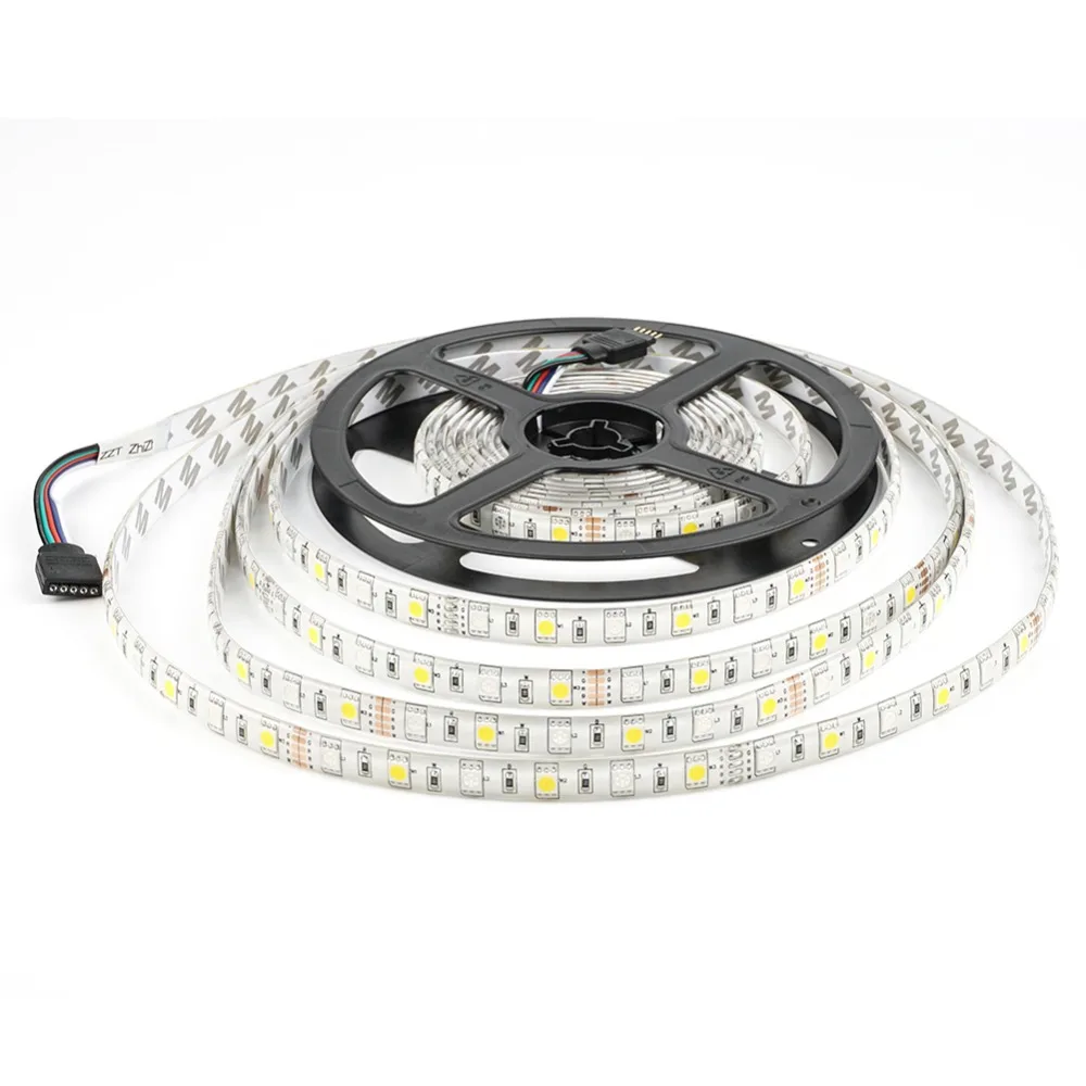 Светодиодная лента 12 В RGB теплый/холодный белый цвет 5 м водонепроницаемая 50SMD 300