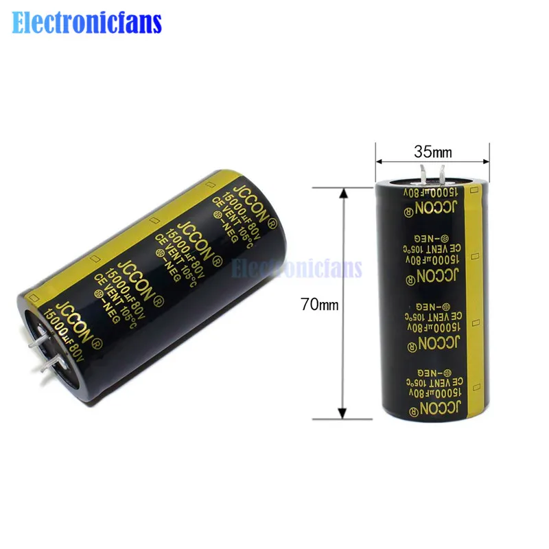 Diymore 80V 15000 мкФ 35X70mm алюминиевый электролитический конденсатор 80V15000uF 35*70 мм с