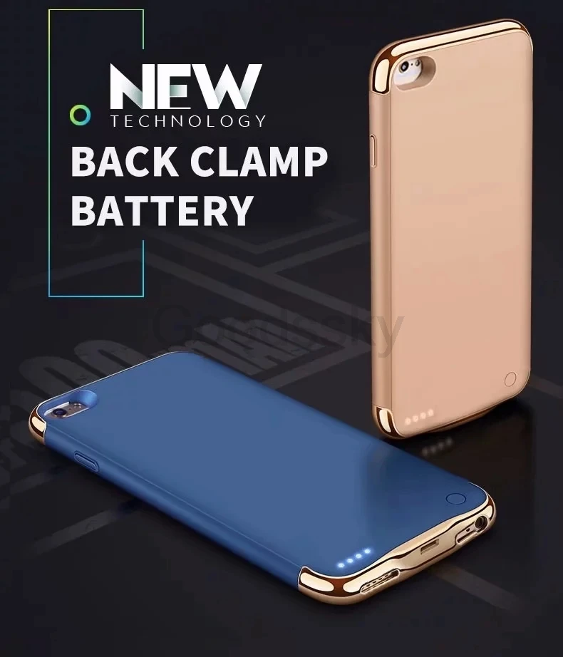 Тонкий ударопрочный чехол для зарядного устройства для iPhone7 8 Plus, ультра тонкий чехол для зарядного устройства с покрытием для iPhone 6 6S Plus, чехол для зарядки