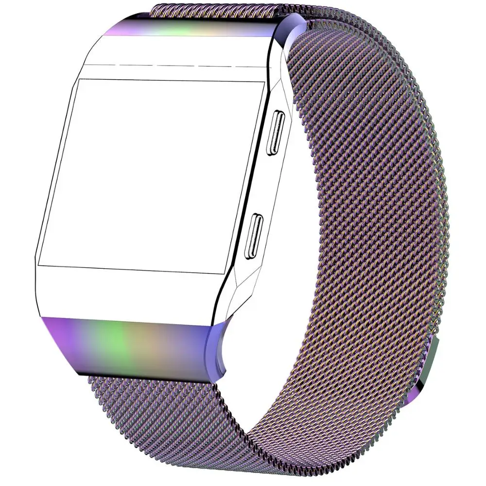 Магнитный Браслет для Fitbit ionic ремешок из искусственной кожи для ионной нержавеющей стали металлические сменные ремешки Миланский спортивный браслет