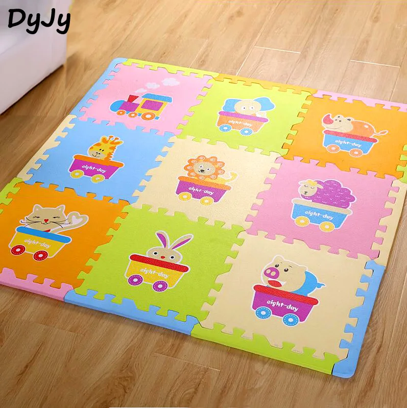30x30 см детская DIY с рисунком животного поезд головоломки Коврики пены eva собрать