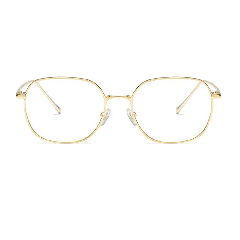 Золотые Квадратные оправы для очков прозрачные линзы ретро оправа роскошные