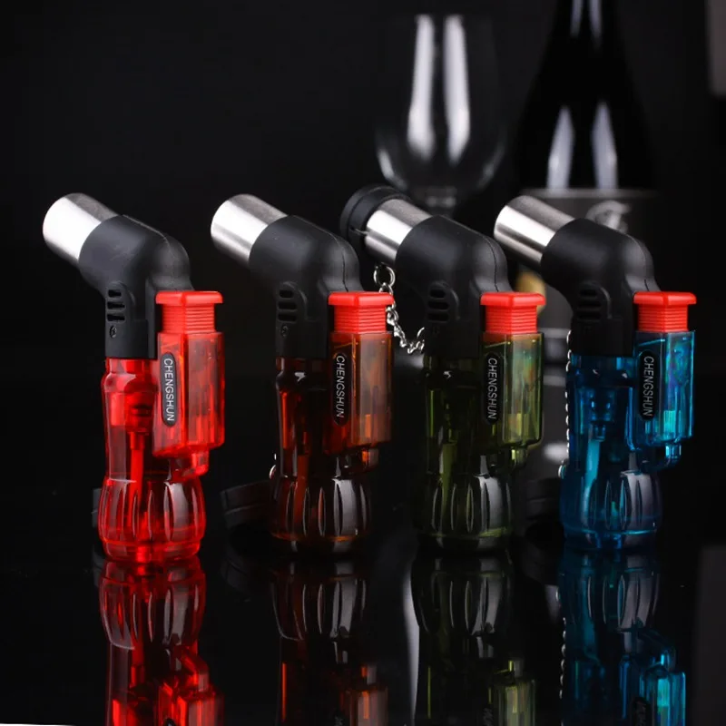 

Transparent Visible Gas Spray Gun TorchTurbo Lighter Cigar Cigarette Lighters supplies Electronic Lighter gas Lighter