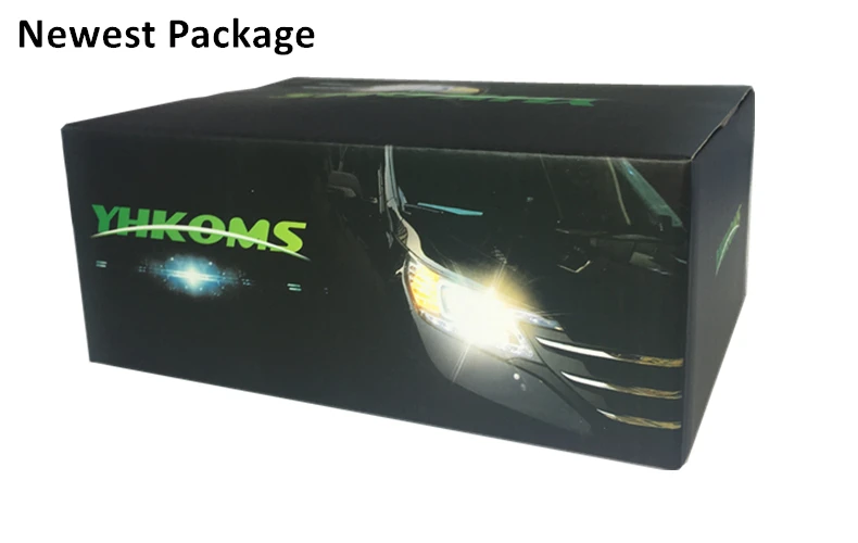 YHKOMS H7 H11 светодиодный фар автомобиля 9005 HB3 9006 HB4 H8 9012 H1 H3 880 881 H27 H4 светодиодный двойной Цвет фары комплект 3000 К 6000 9600LM