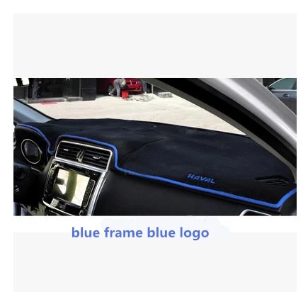 blue frame blue logo Накладка на приборную панель, коврик для приборной панели, коврик для приборной панели Great Wall Haval H6 2013 - Название цвета: blue frame blue logo