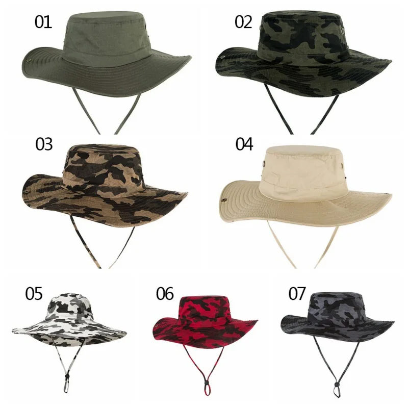 7 цветов Camflage военные Панама для Для мужчин Открытый Sunhat Пеший Туризм Рыбалка Hat Мужской Защита от солнца рыбак шляпа лето