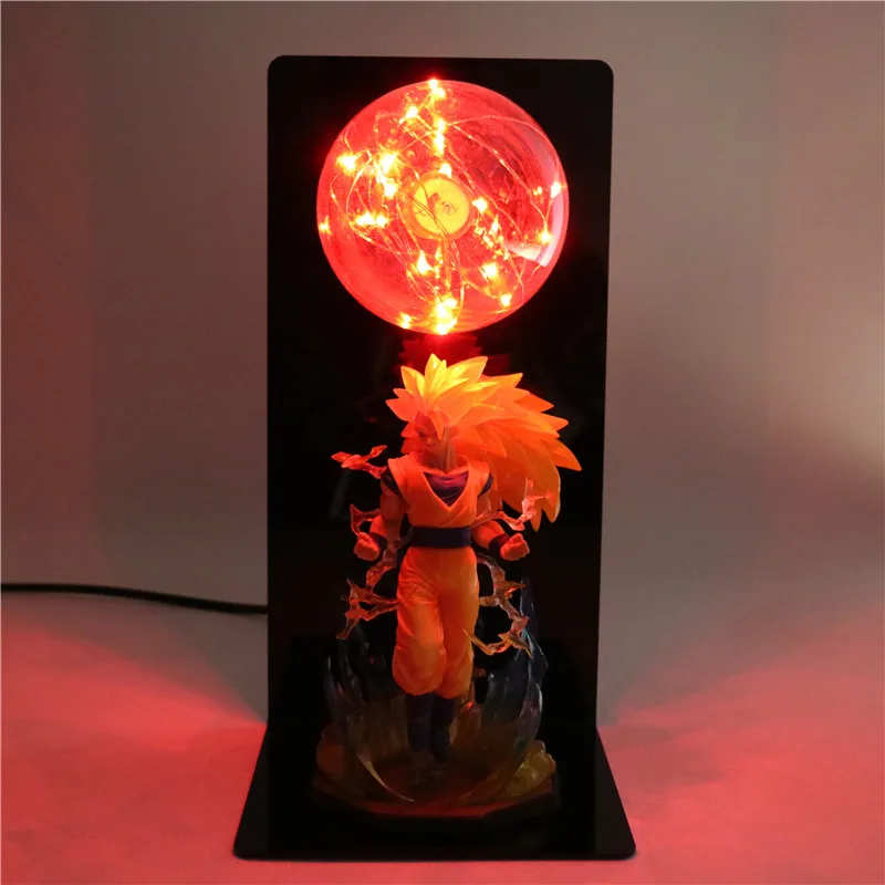 Dragon Ball Z Супер Saiyan Сын Гохан Аниме DragonBall фигурки Ночной светильник Настольная лампа экшн статуэтки коллекционные модели игрушки - Испускаемый цвет: Красный