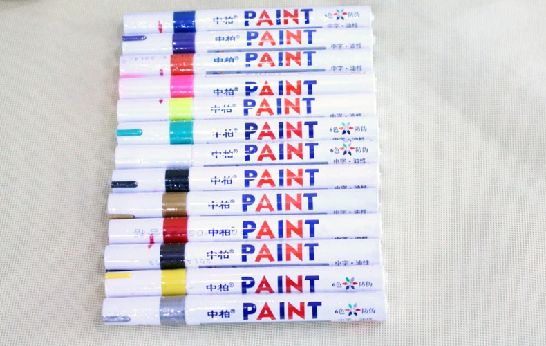 1 шт. офисный подарок прямая белая ручка для ремонта царапин в шинах|white paint pen|pen