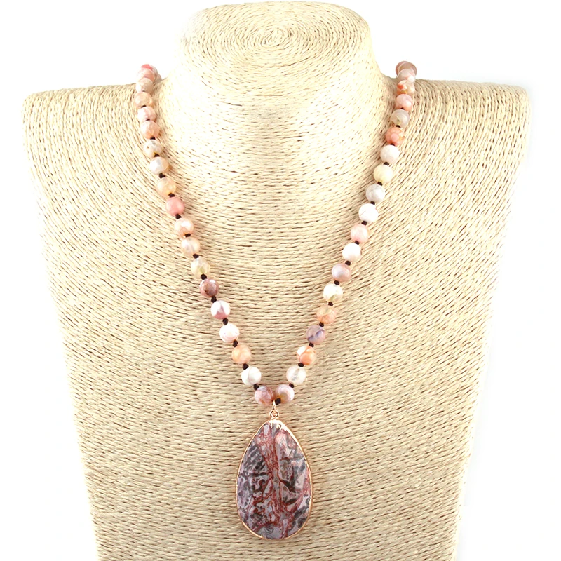 MOODPC модные богемные этнические ювелирные изделия полудрагоценные камни длинные