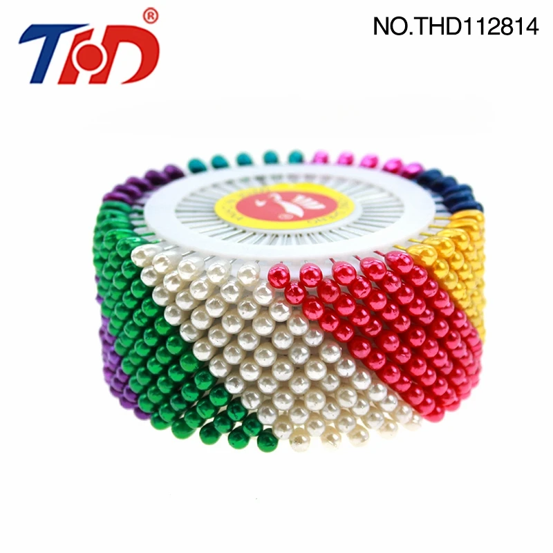 THD 480 шт Красочный жемчуг с прямой головкой шпильки локализация игла Свадебный