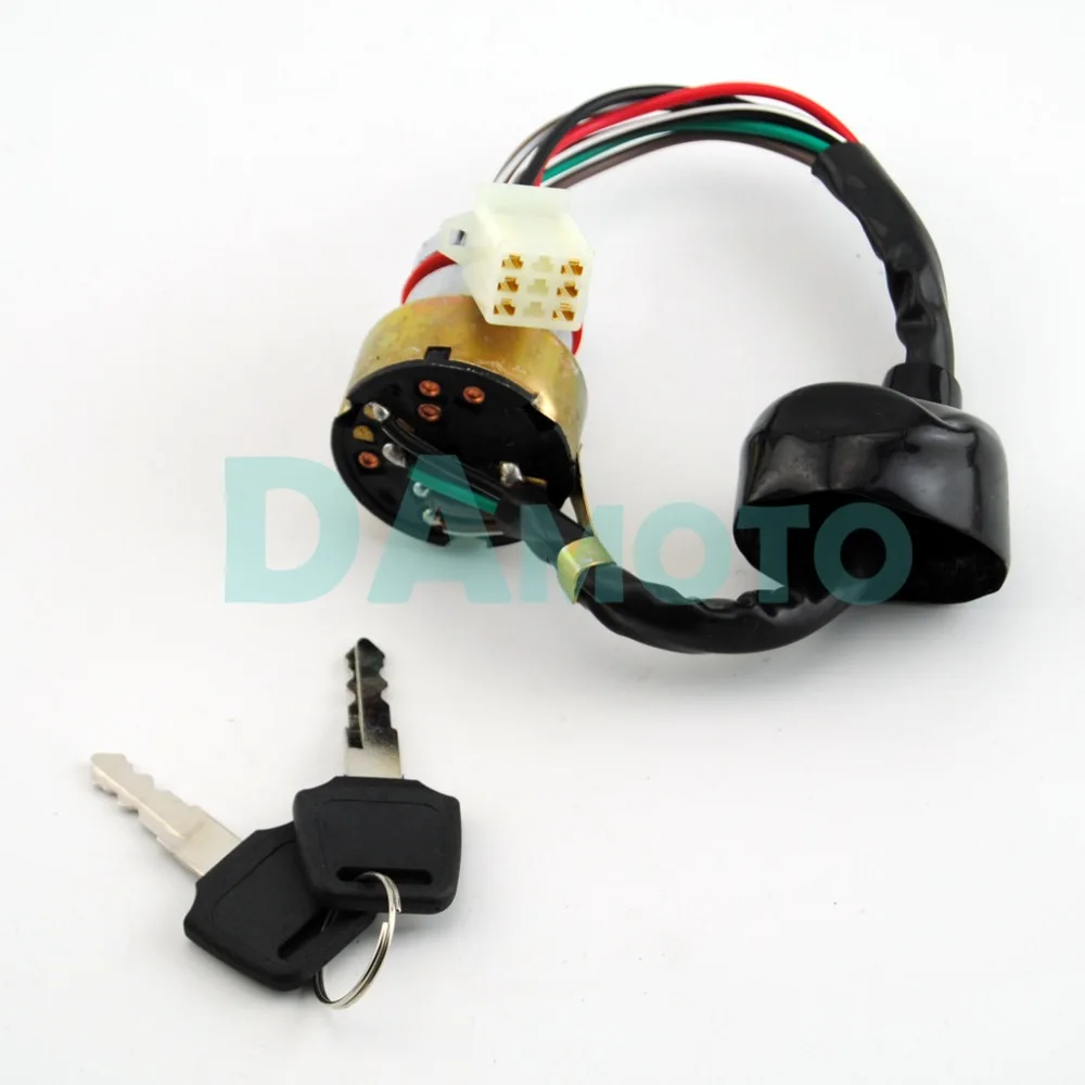 Ключ зажигания 6 проводов для 90 110 125cc GN125 Kazuma Meerkat Falcon Roketa ATV|ignition switch key|key wiringignition