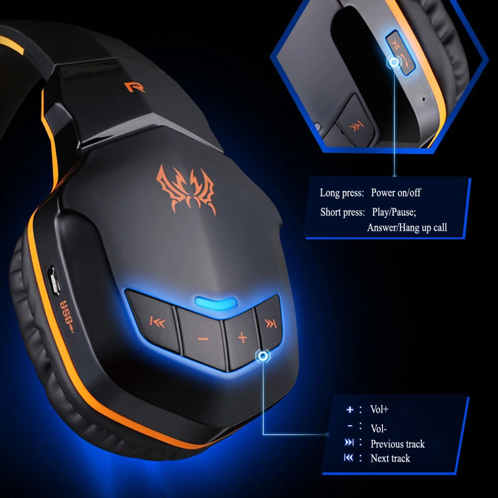 Беспроводные стереонаушники KOTION EACH B3505 игровые наушники Bluetooth 4 1 гарнитура с