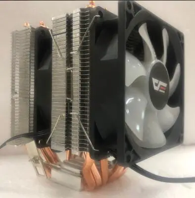Photo Color 2 fan Aigo Darkflash кулер для процессора 6 тепловых трубок двухбашенный радиатор 90 мм светодиодный вентилятор 3pin вентилятор для процессора охлаждения для компьютера LGA775/115x/1366 AMD - Цвет лезвия: Photo Color 2 fan