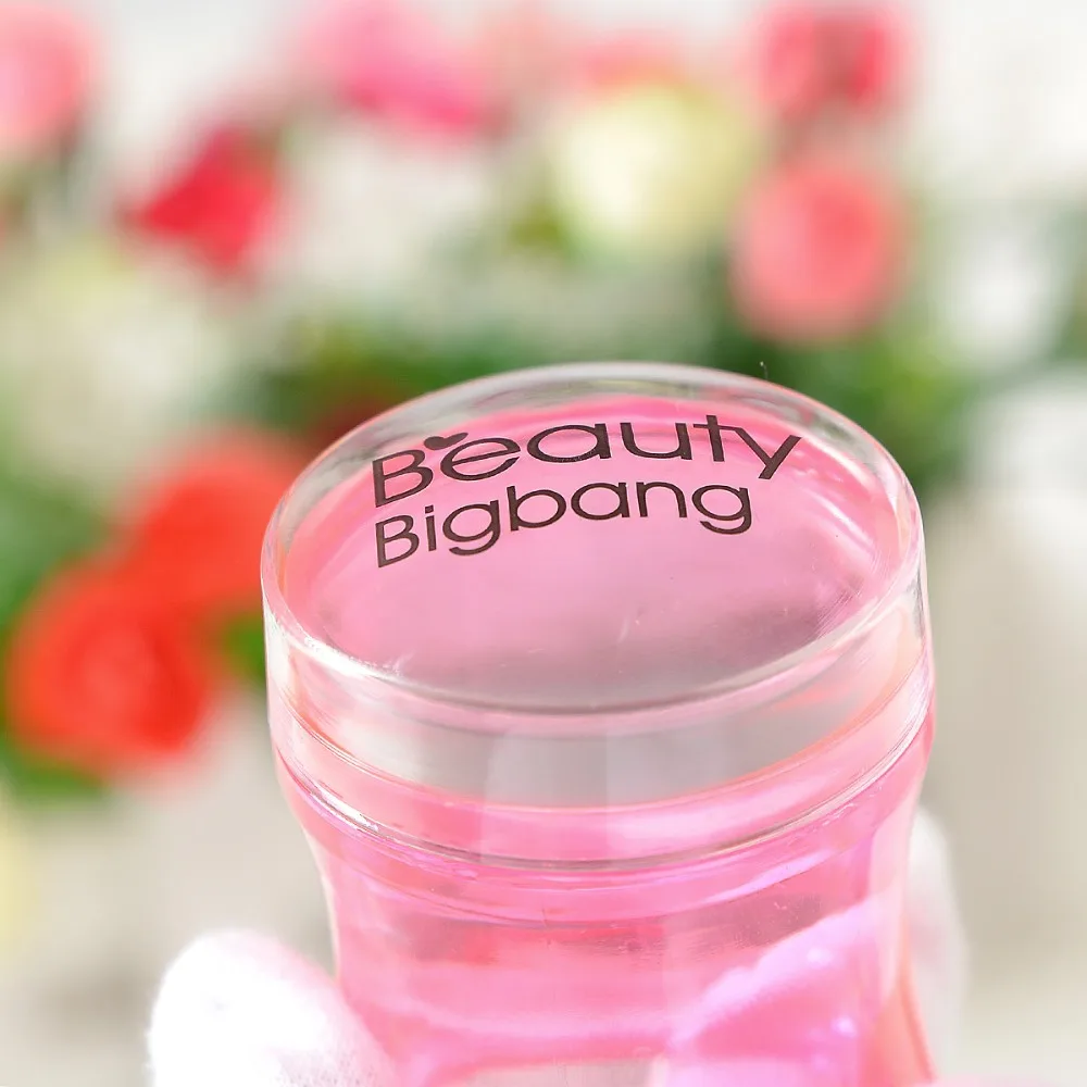 BeautyBigBang набор пластин для штамповки ногтей резиновый штамп для скребка для ногтей прозрачный желе цветок ручка для дизайна ногтей штамп для штамповки ногтей