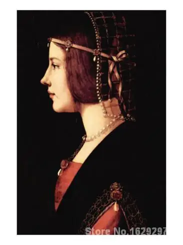 Картины для гостиной стены леди Beatrice D Este Leonardo Da Vinci высокое качество ручная