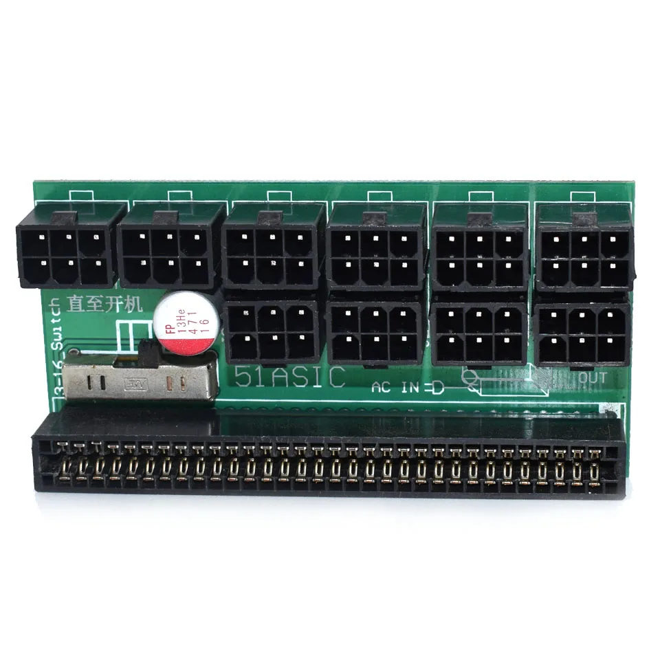 DPS-1200FB/QB 6 Pin A Блок питания Breakout плата адаптер для эфириума горнодобывающей Futural Digital 51 ASIC S-64M-2.54-5