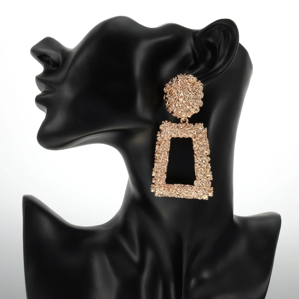 Роскошные Большие золотистые металлические Висячие серьги для женщин новые