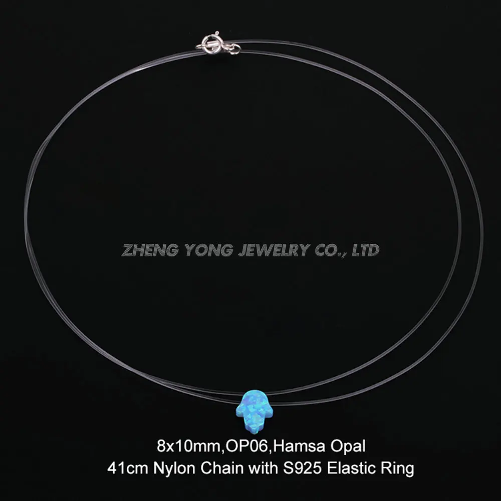 1 шт Прозрачный нейлон синтетический опал Фатима рука Хамса ожерелье Opalo много
