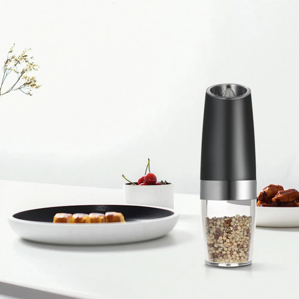 1Pc Automatic Electric Gravity Pepper Grinder LED Lights Salt Mill Muller BPA Free Kitchen Seasoning Grinding Tools | Дом и сад