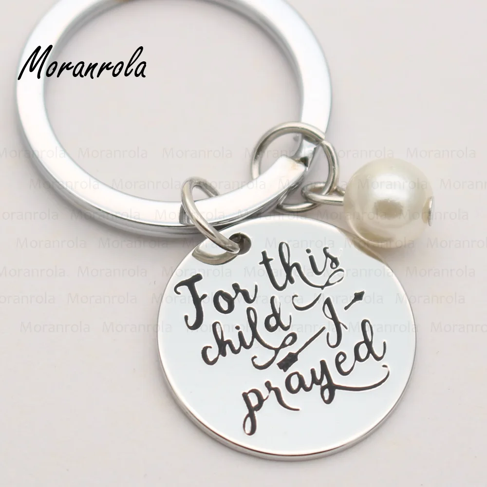 New Arrivals &quotFor This Child I Prayed &quotNecklace &ampkeychain charm Gift for Mom Adoption Mother's Jewelry Christmas gift |