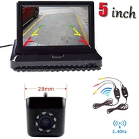new wireless set 5 inch hd car display screen 800 x 480 and 8 ir night vision reversing parking camera waterproof