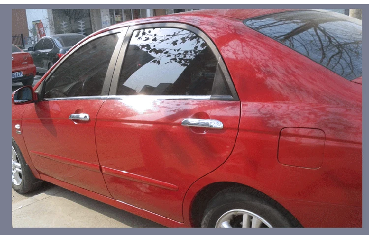 Для KIA Spectra 2004-2009 Cerato хромированной отделкой снаружи дверные ручки крышки 2005 2006 2007 2008 автомобильные аксессуары наклейки стайлинга автомобилей