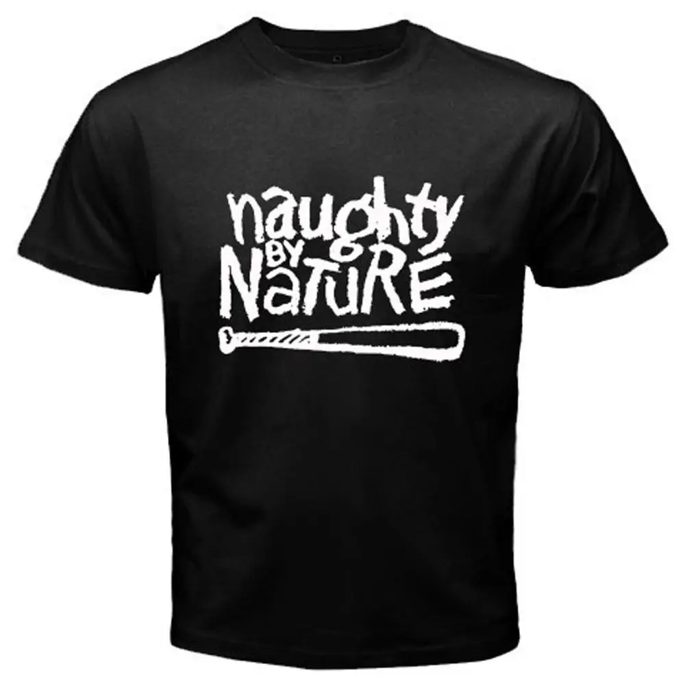 Новая NAUGHTY BY NATURE Rap хип-хоп Музыка Логотип Мужская Черная Футболка размер S до 3XL