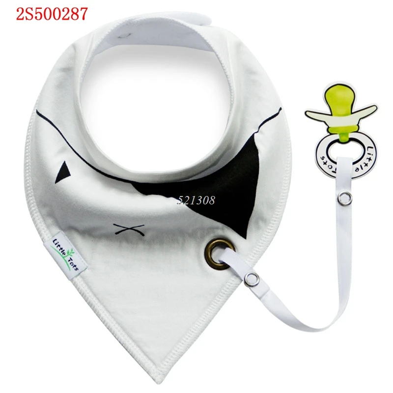 2S500287 Соска с рисунком из мультфильма треугольник Хлопковое полотенце детский слюнявчик, слюни двойные детские аксессуары MAR6_30 - Цвет: 2S500287