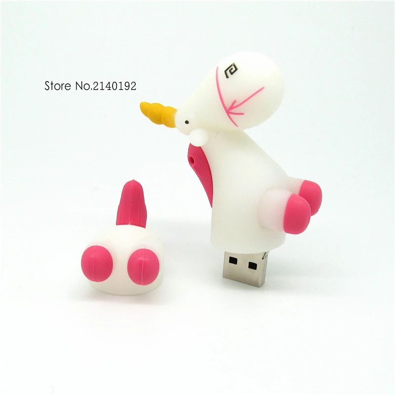 С принтом в виде белого единорога флешки Миньон usb флеш накопитель TF карта с