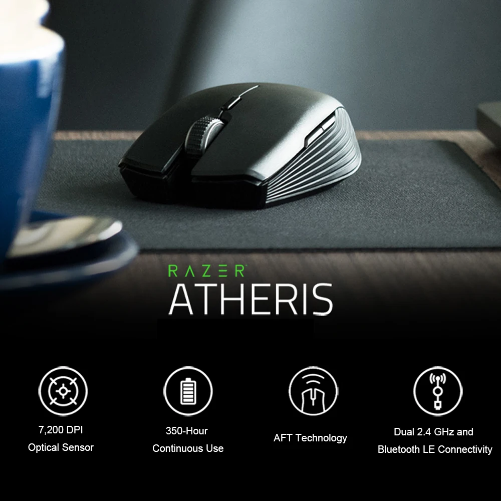 Беспроводная Bluetooth Мышь Razer Atheris портативная игровая мини мышь для геймеров обеих