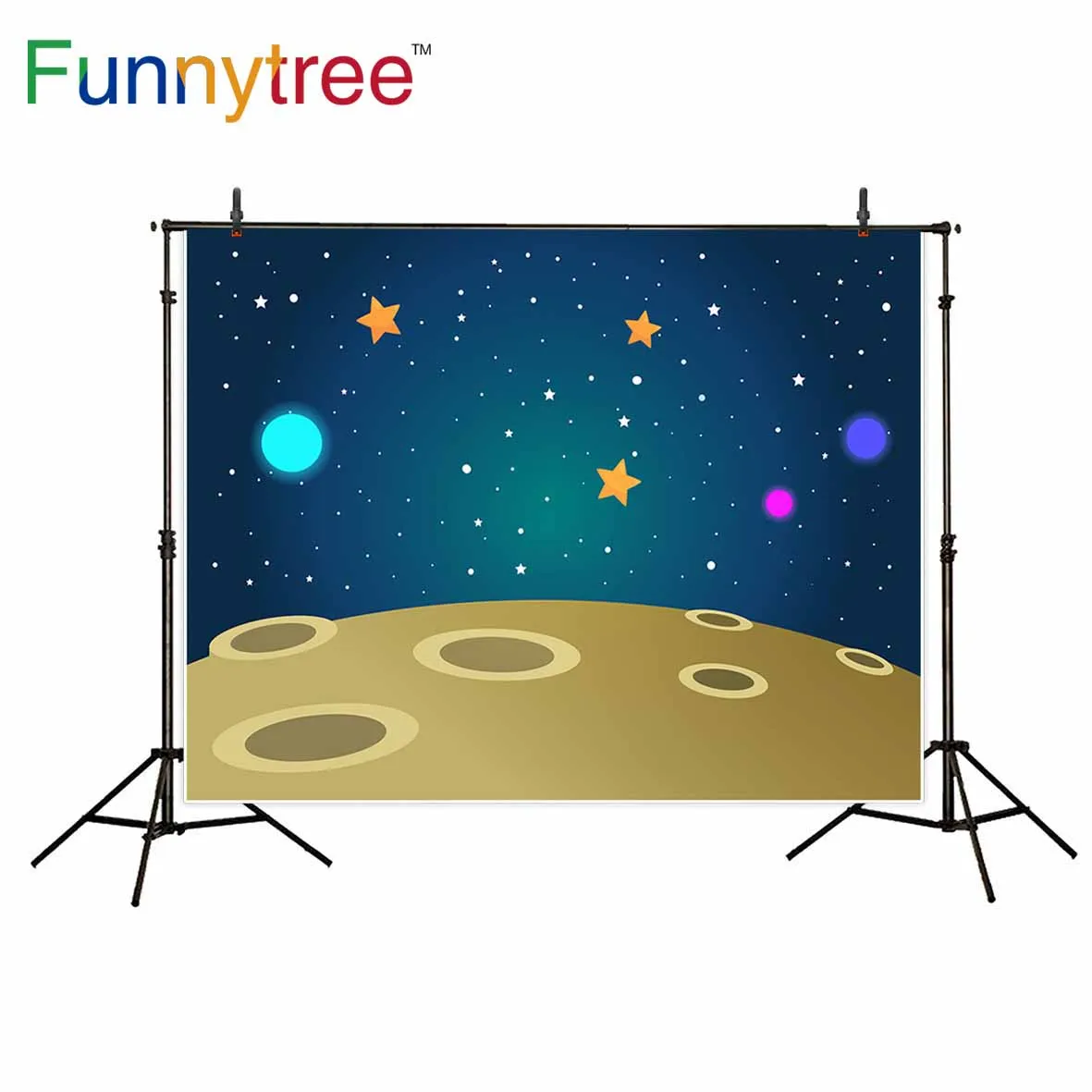 Funnytree фоны для фотостудии планет мультфильм звезды ночное небо дети