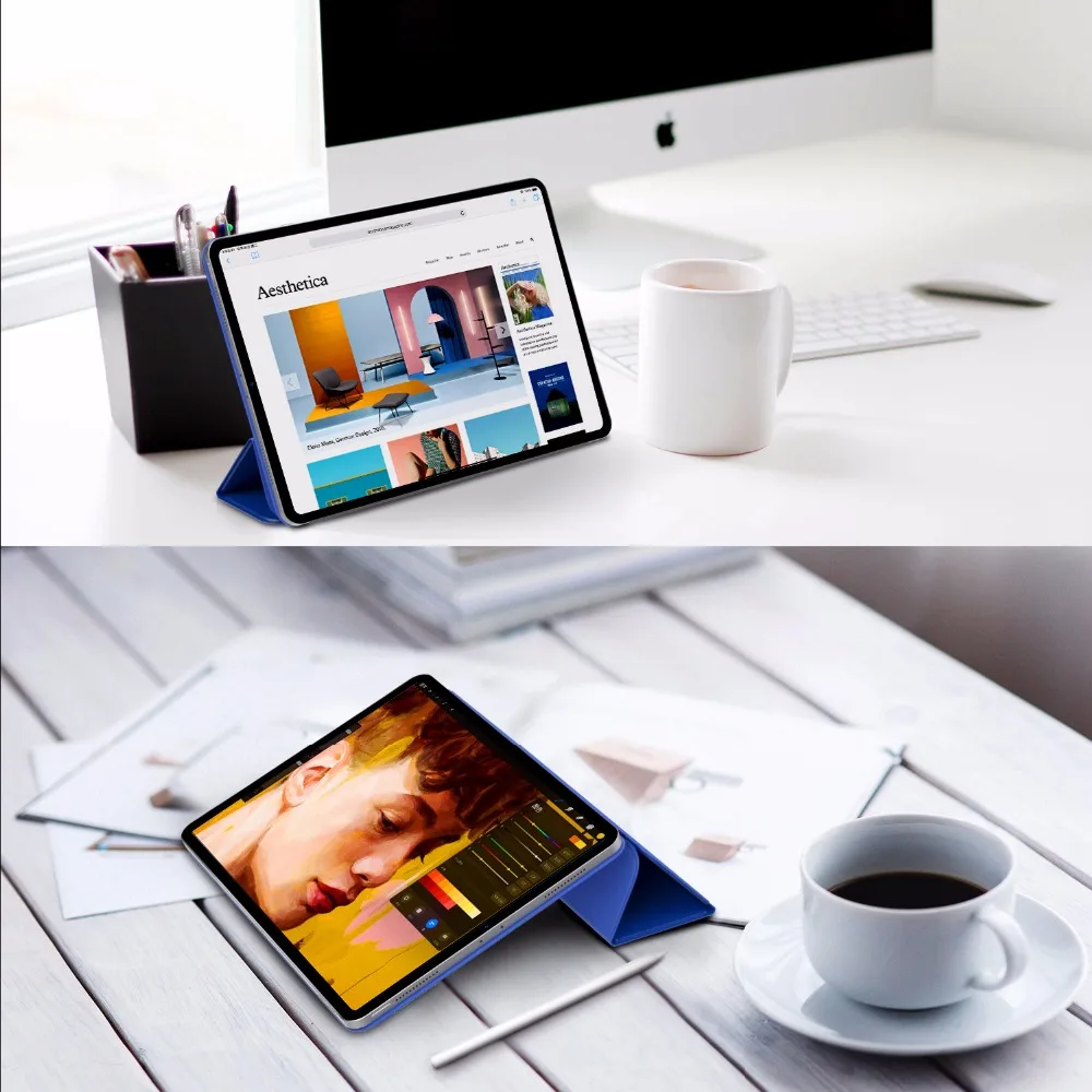 Чехол MoKo для iPad Pro 11 [Поддержка магнитно прикрепить заряд/пара] тонкий легкий смарт-чехол-подставка с автоматическим пробуждением