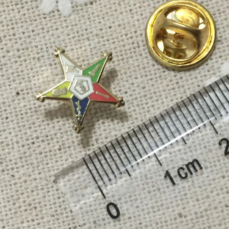 

100pcs Customized Masonic Lapel Pin Badges Freemasons Masonry Brooches and Pins Order of the Eastern Star Patron Lapel Pin Craft