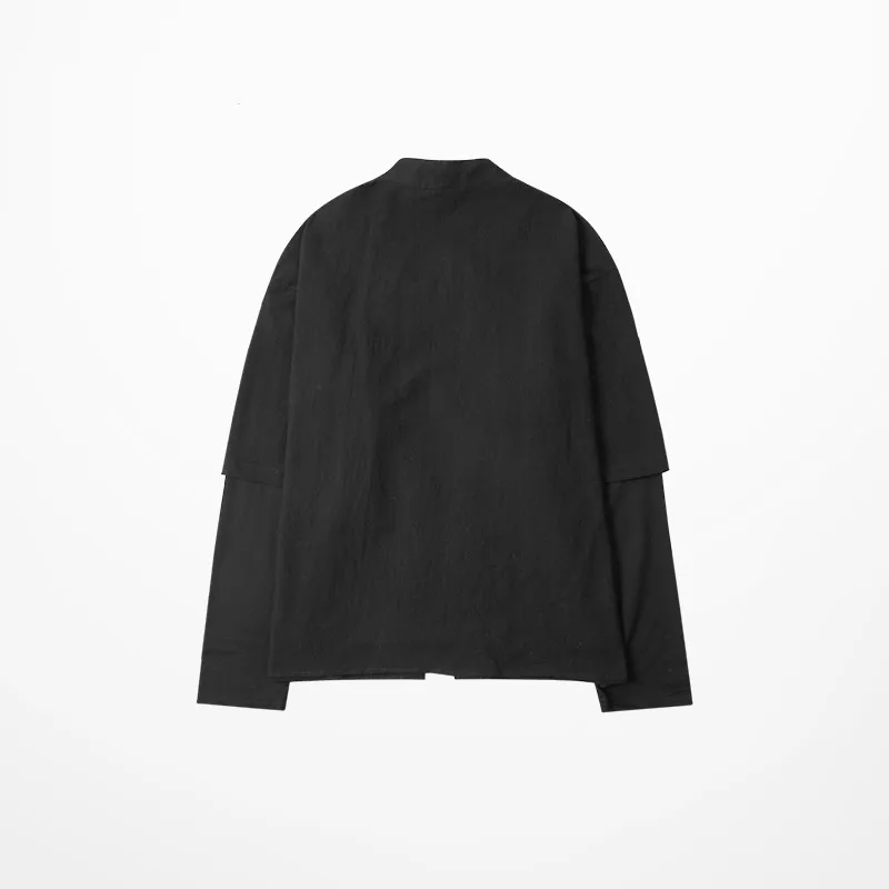 Японский ретро оригинальный дизайн брендовая блузка рубашки для мужчин двойной