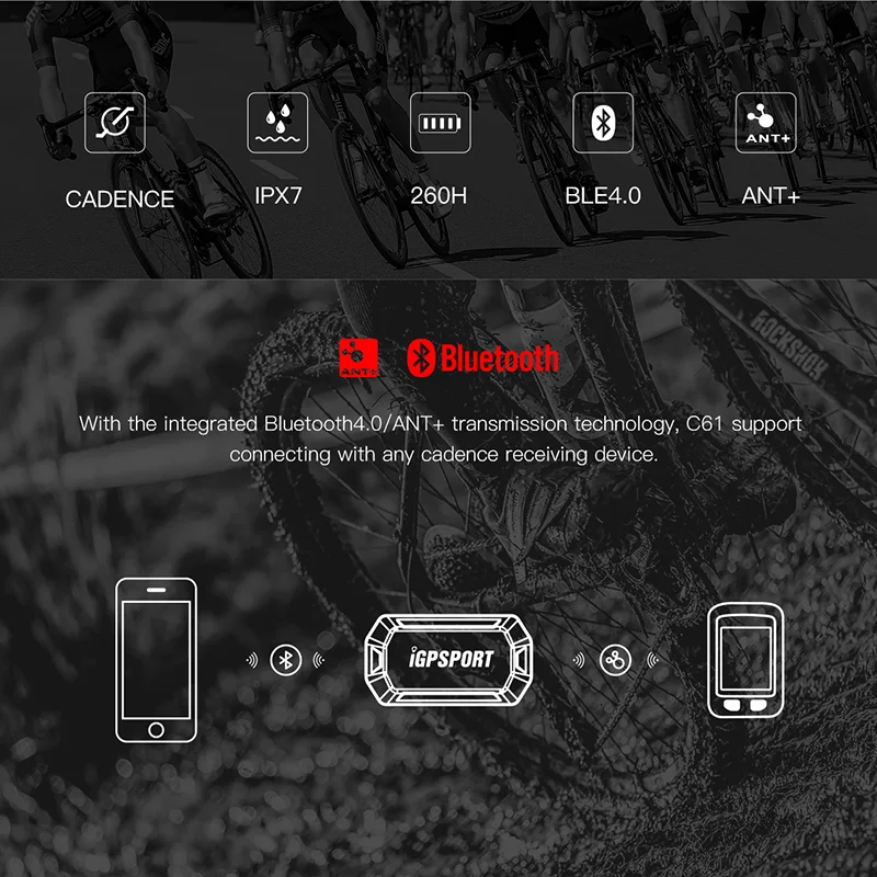 Все Велоспорт компьютер Спидометр оборудования gps IGS618 Igs10 IGS50E IGS20E MTB дорожный