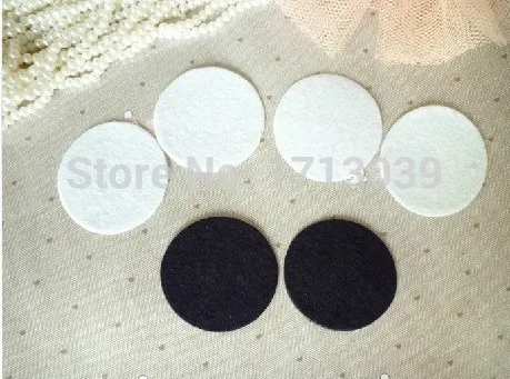 Круглые тканевые войлочные круги 6 см черного цвета для цветочных нетканых