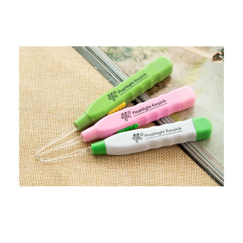Ухо очиститель светодиодные Уход ушной серы ложку чистой макияж фонарик уха