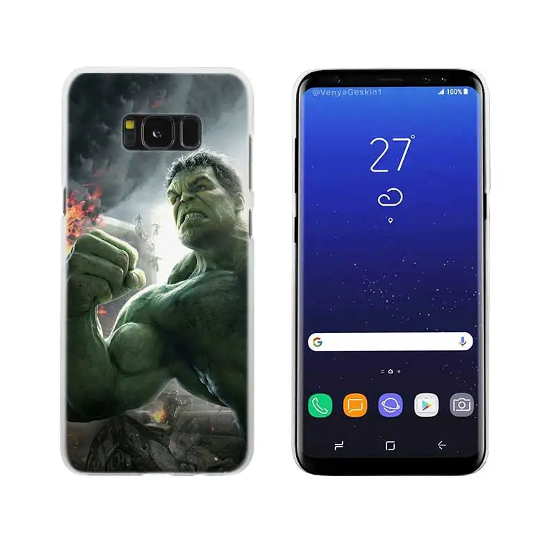 04 Прозрачный жесткий чехол Sheli The Incredible Hulk Note 10 9 pro для samsung Galaxy S4 S5 S6 S7 S8 S9 Plus Edge Mini s10 lite - Цвет: 04